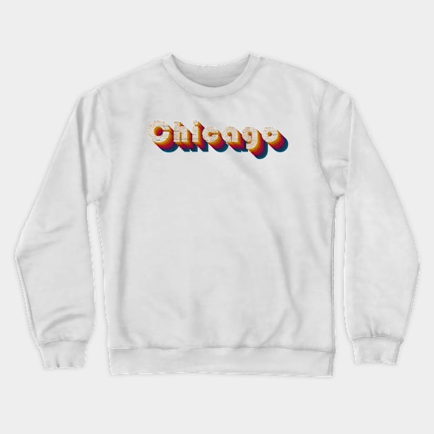 retro vintage Chicago Crewneck Sweatshirt by TulenTelan